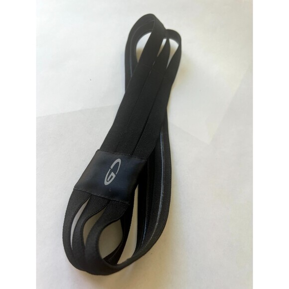 GC 3-straps Black Sport Headbands Elastic Hairband Non-slip Sweatband - Picture 1 of 2